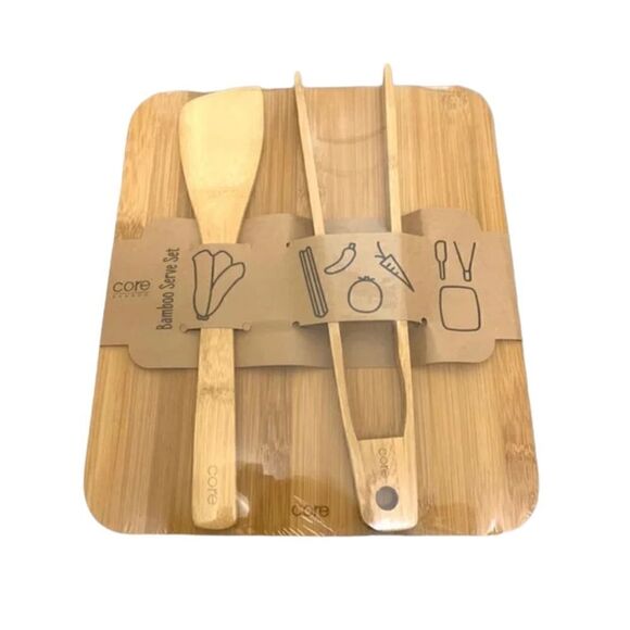 NEW in Original Packaging CORE 3 Piece Bamboo Serving Board Set - Picture 1 of 7